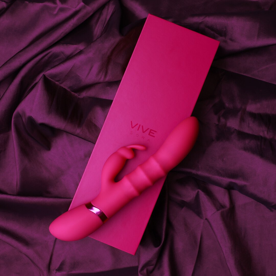 Sora - Up Down Stimulating Rings, Vibrating G-Spot Rabbit - Pink 6
