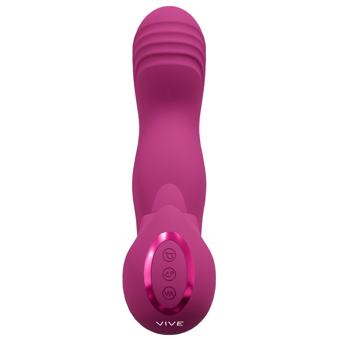 Yumi - Triple Motor G-Spot Finger Motion Vibrator and Flickering Tongue Stimulator - Pink 4
