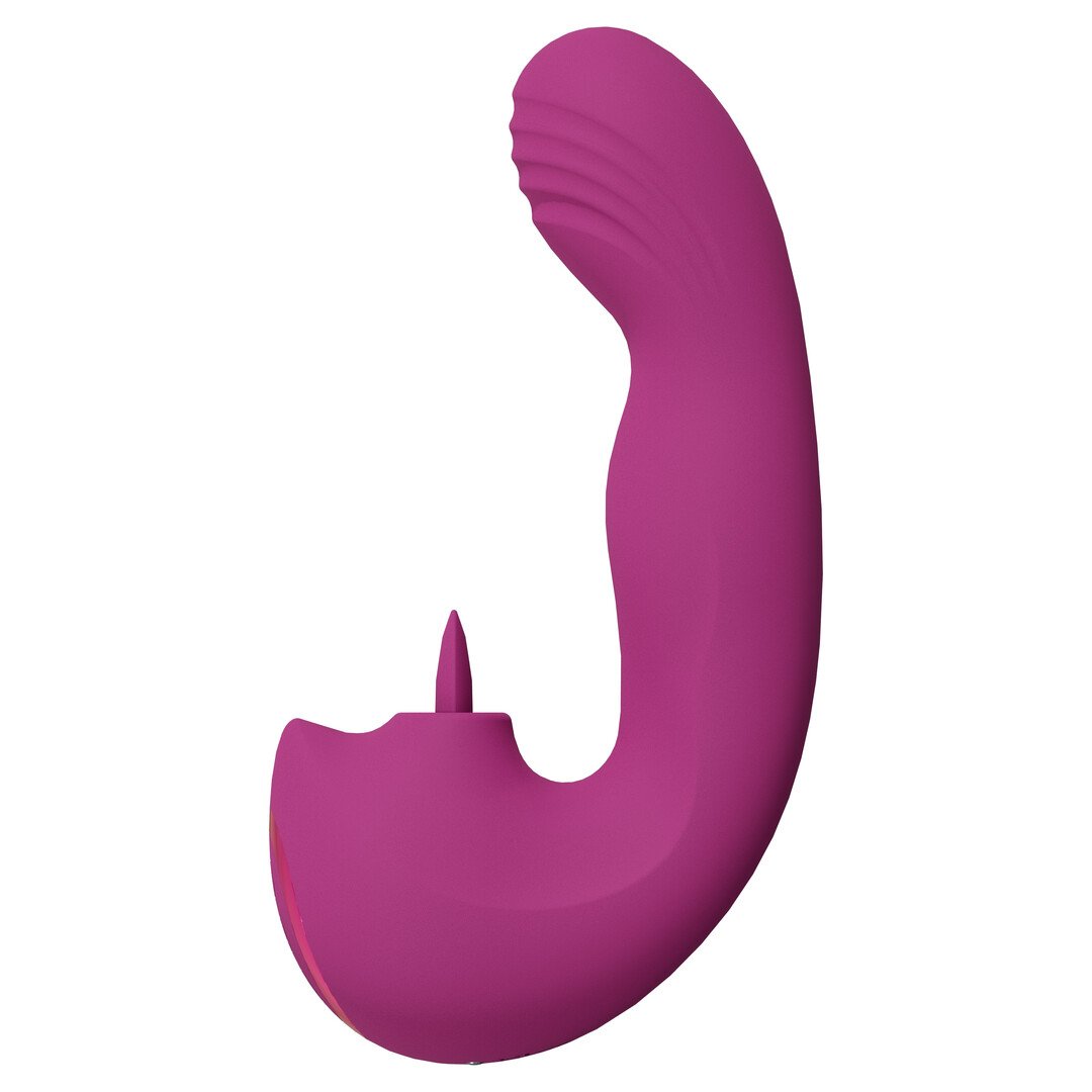 Yumi - Triple Motor G-Spot Finger Motion Vibrator and Flickering Tongue Stimulator - Pink 5
