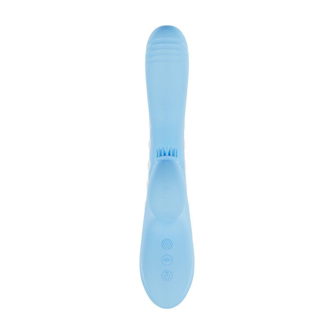 Andria - G-Spot Vibrating and Tap Clit Stimulator with LED - Blue 4