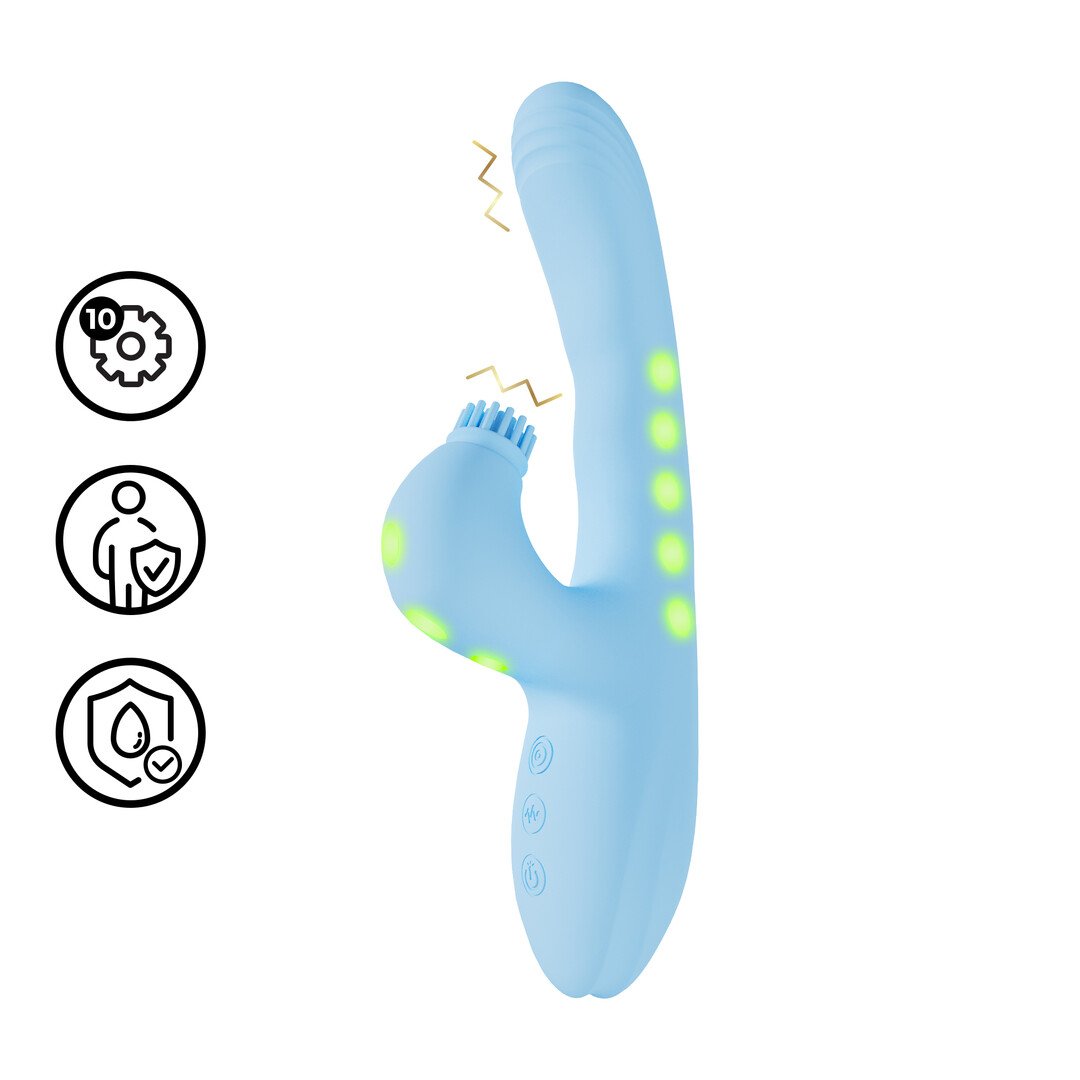 Andria - G-Spot Vibrating and Tap Clit Stimulator with LED - Blue 1