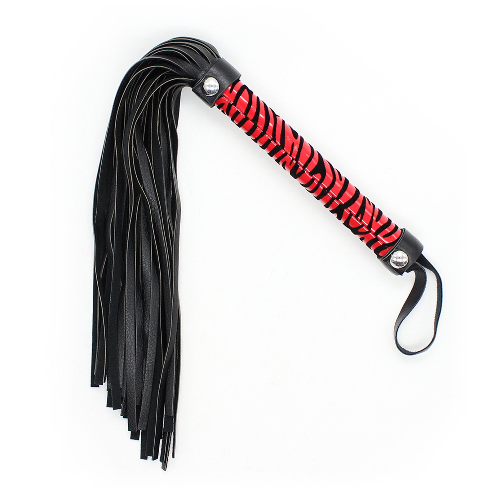 Leopard flogger 39cm black/red 1